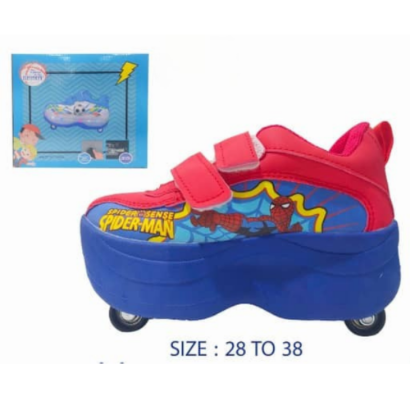 صورة حذاء سبايدي المتحرك – عجلات خفية وإنارة LED للأبطال